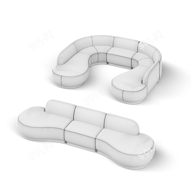 Modular Freedom Sectional Sofa 3D model image 2