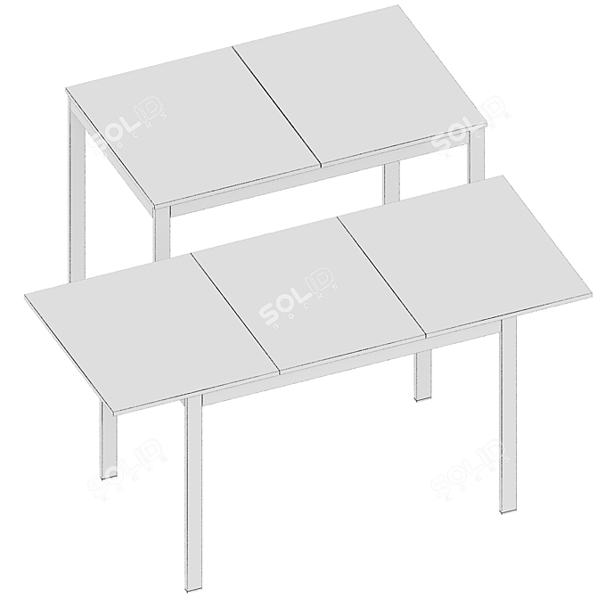 Hoff Sliding Dining Slide Table 3D model image 6