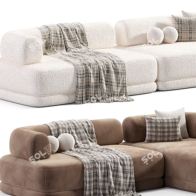  Stylish Bumper Sofa 2 3D model image 5