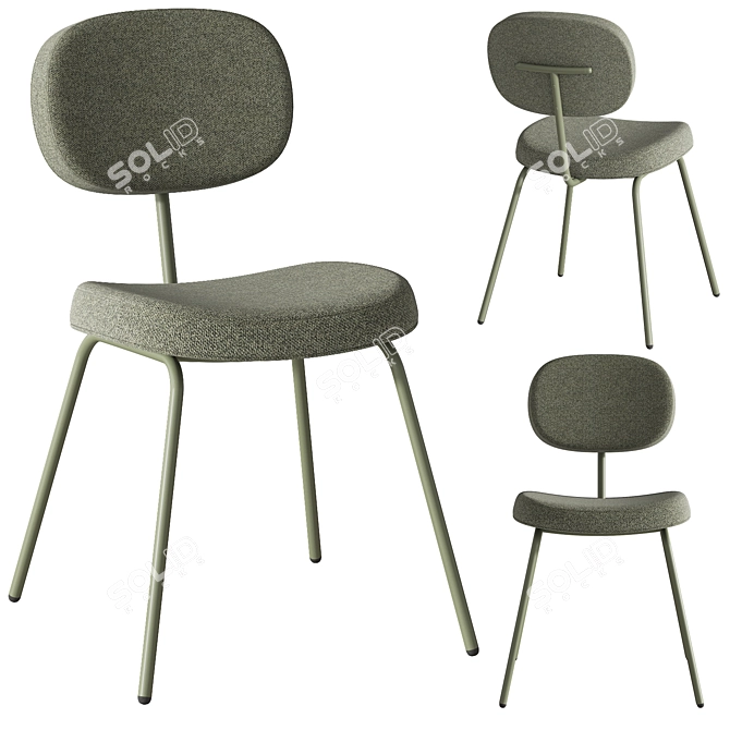 Modern Minimalist Dining Chairs 3D model image 2