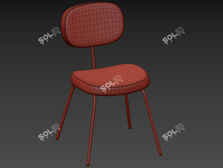 Modern Minimalist Dining Chairs 3D model image 5