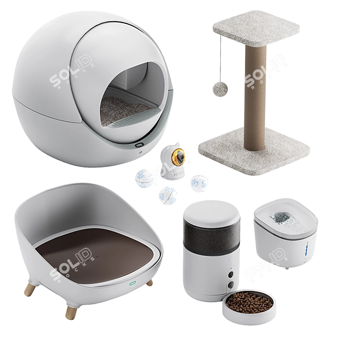 Smart Pet Essentials Set - Petree/Petoneer 3D model image 1