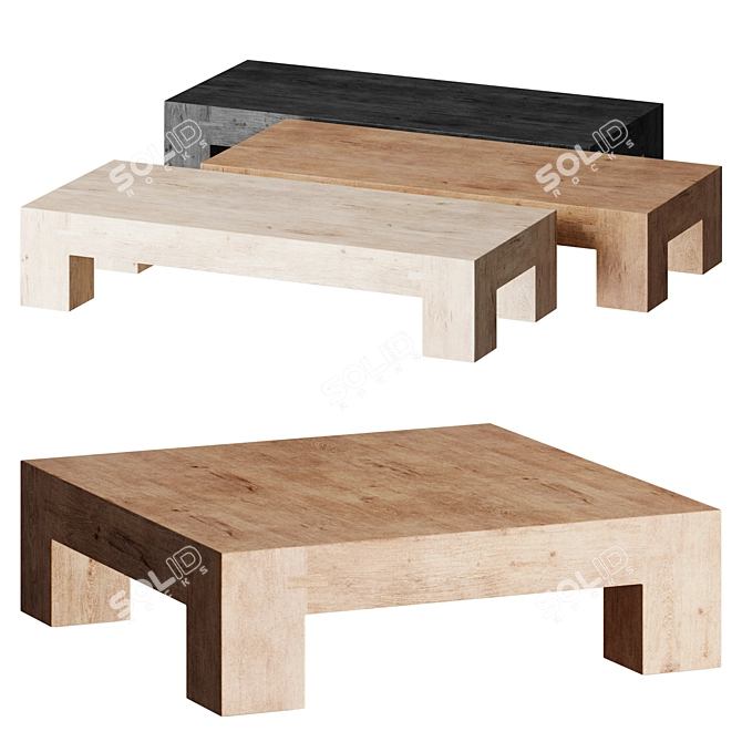  Modern Minimalist Paxton Coffee Table 3D model image 1