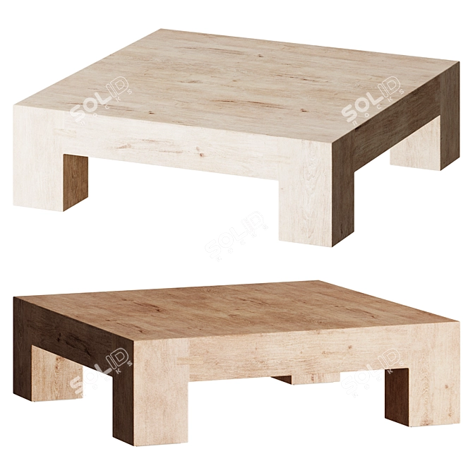  Modern Minimalist Paxton Coffee Table 3D model image 2