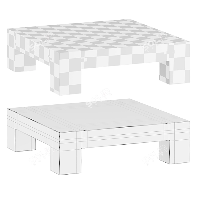  Modern Minimalist Paxton Coffee Table 3D model image 3