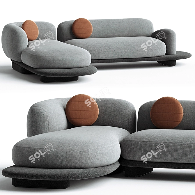 Elegant Busnelli Grumetto Sofa Set 3D model image 1