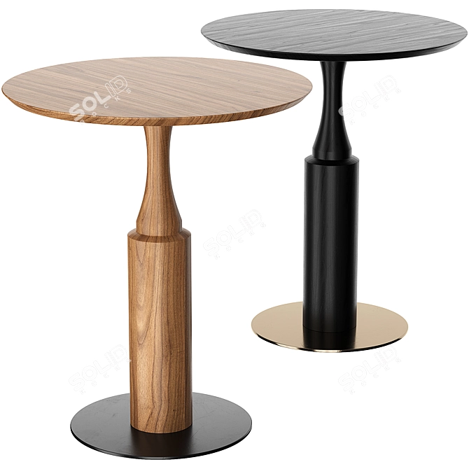 Modern Twirl Bar Table Showcase 3D model image 2