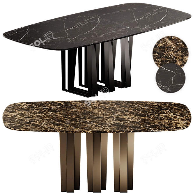 Eforma Narciso Marble Dining Tables 3D model image 1