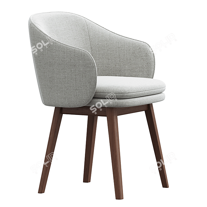 Wayne Arm Dining Chair Elegance 3D model image 2