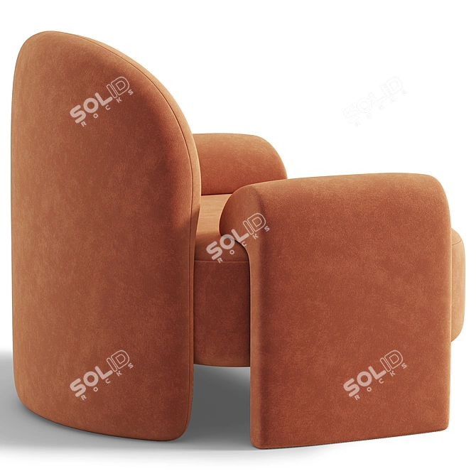 Modern 3D Armchair FBX Format 3D model image 3