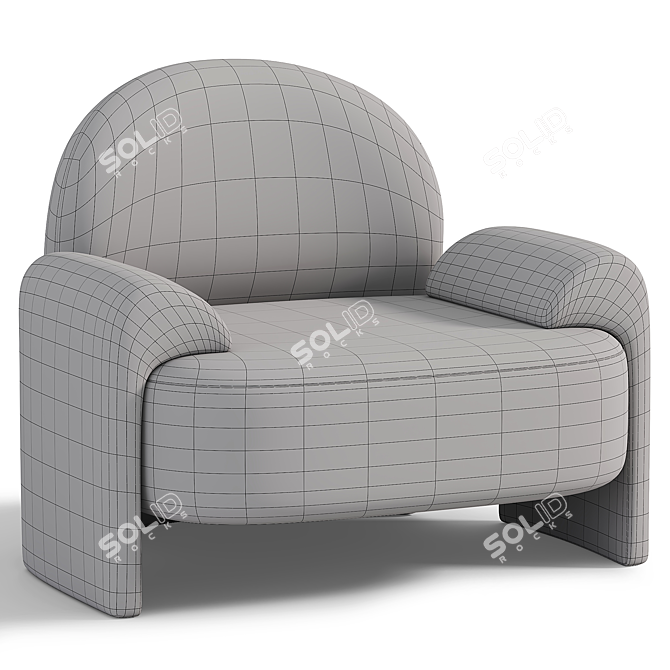 Modern 3D Armchair FBX Format 3D model image 4