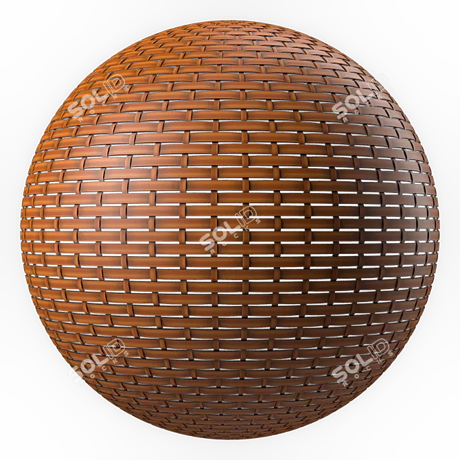 Natural Wicker Material 4k Texture 3D model image 6