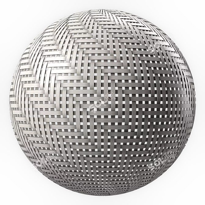 PBR Wicker Material Seamless 4k 3D model image 4