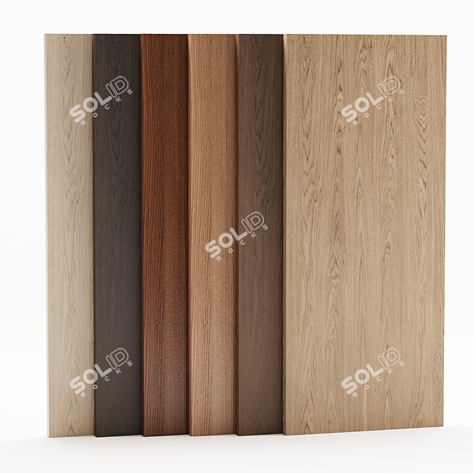 Woodgrain 6-Piece Texture Collection 3D model image 1