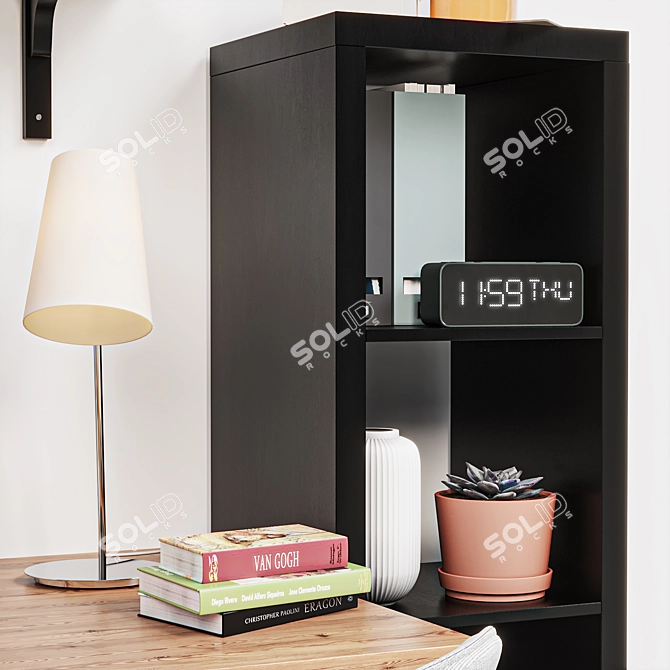 Modern Workspace Furniture Set 3D model image 3