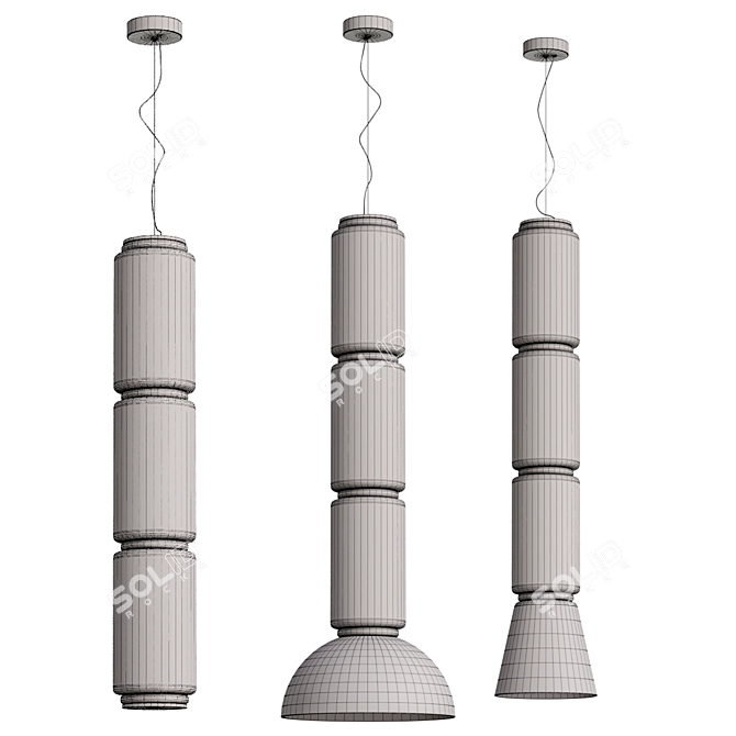 Modern Pendant Light Model 3D model image 4