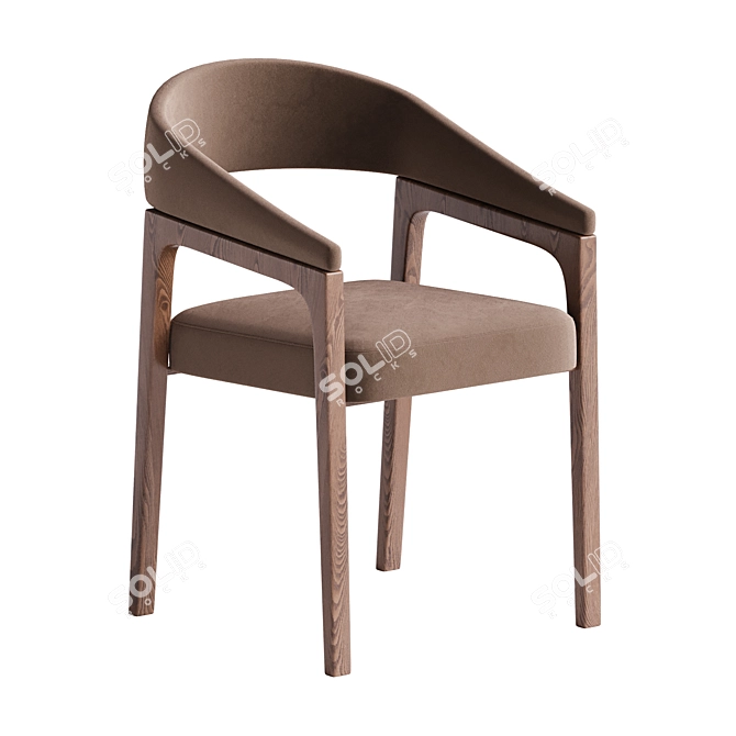 Contemporary Dining Chair Model Corona 3D model image 3