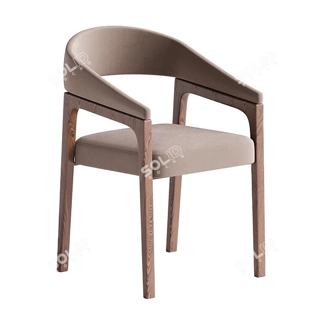 Contemporary Dining Chair Model Corona 3D model image 4