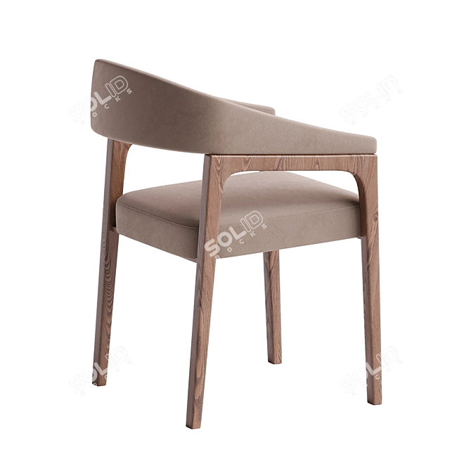 Contemporary Dining Chair Model Corona 3D model image 6