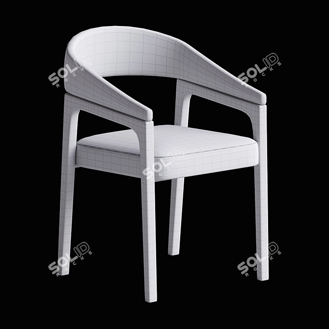 Contemporary Dining Chair Model Corona 3D model image 7