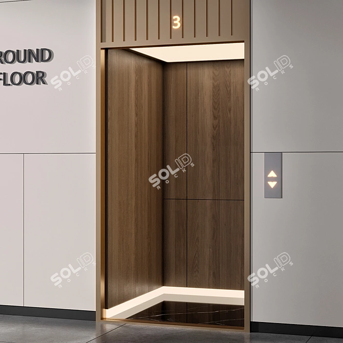  Modern Elevator 3D Model 3D model image 3