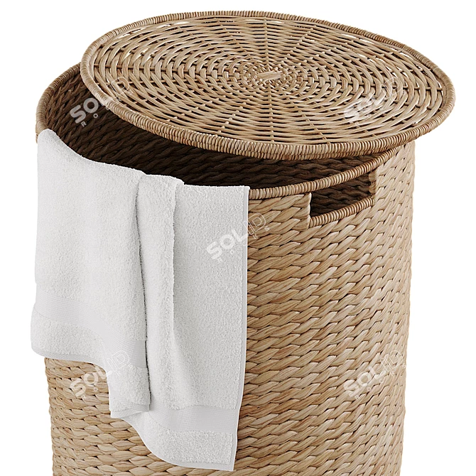 Seagrass Laundry Baskets Set 3D model image 5