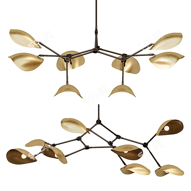 Elegant STINGRAY Chandelier by 101CPH 3D model image 1