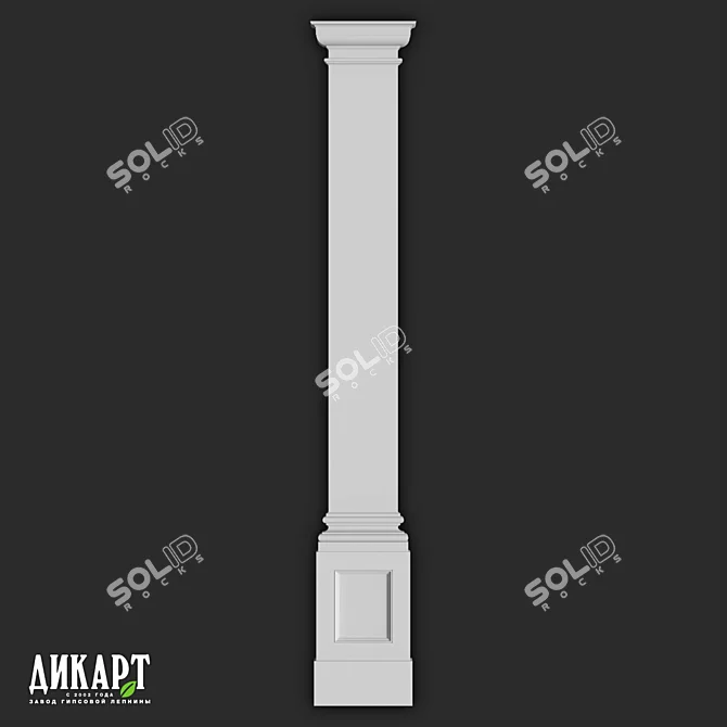 Gypsum Decor Dikart P-613 3D model image 1