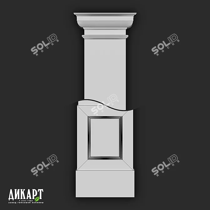 Gypsum Decor Dikart P-613 3D model image 2