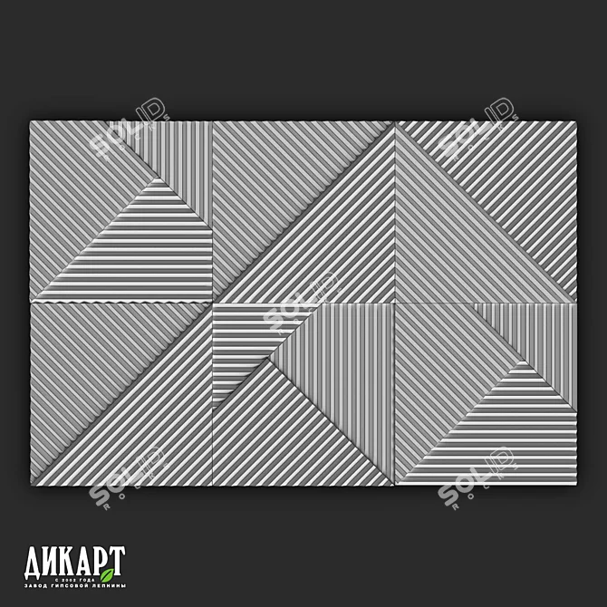 Dikart 3D Panel Fields 1800x1200mm 3D model image 1