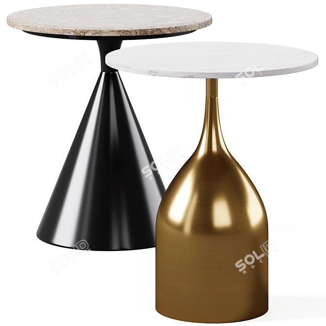 Nube Tulip and Rita Side Tables 3D model image 1