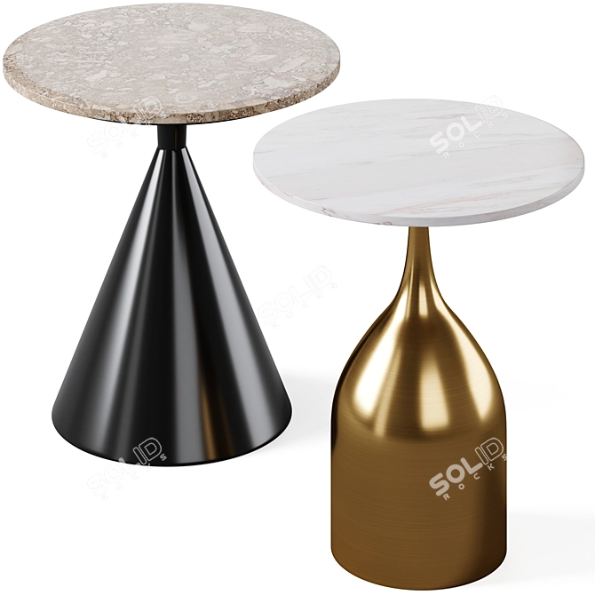 Nube Tulip and Rita Side Tables 3D model image 4