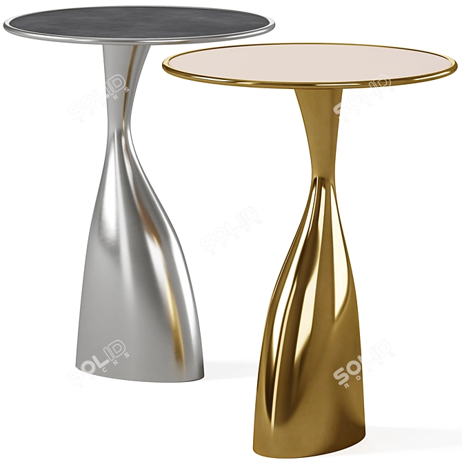 Sleek Spacey Side Table 3D model image 1