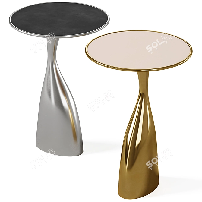 Sleek Spacey Side Table 3D model image 2