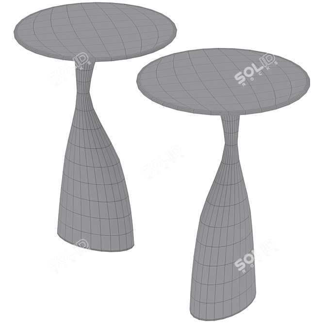 Sleek Spacey Side Table 3D model image 5