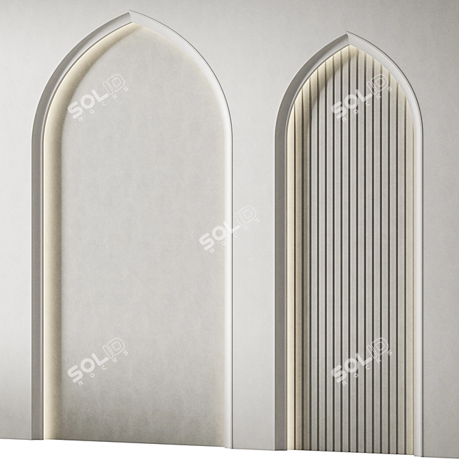 Arabic Wall Decor 3D Model 3D model image 4