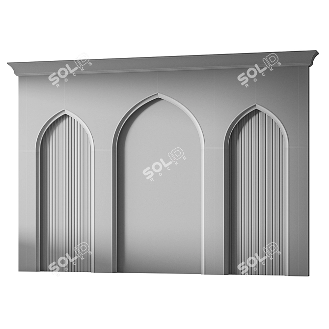 Arabic Wall Decor 3D Model 3D model image 6