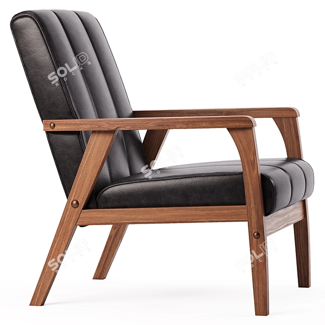 Scandinavian Chic Nikko Accent Chair 3D model image 4