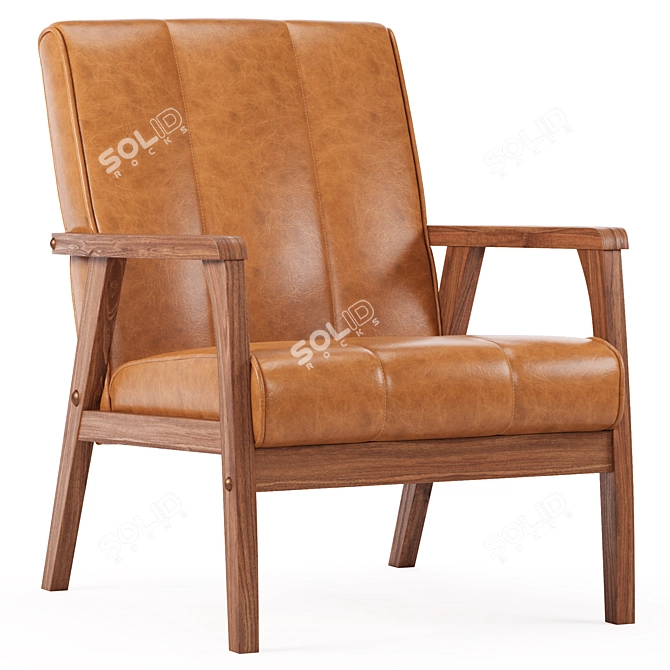 Scandinavian Chic Nikko Accent Chair 3D model image 9