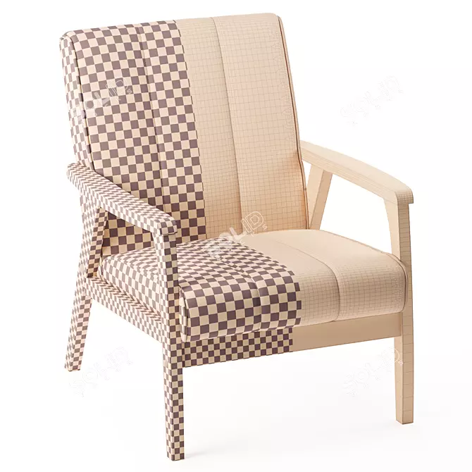 Scandinavian Chic Nikko Accent Chair 3D model image 13