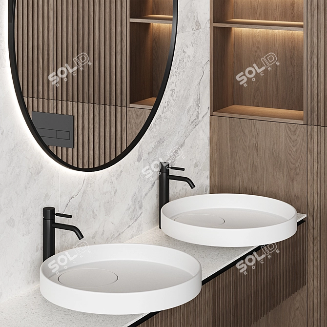 Eccentrico Bathroom Furniture Set 3D model image 2