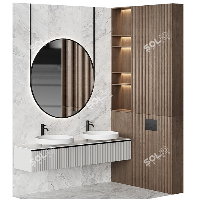 Eccentrico Bathroom Furniture Set 3D model image 4