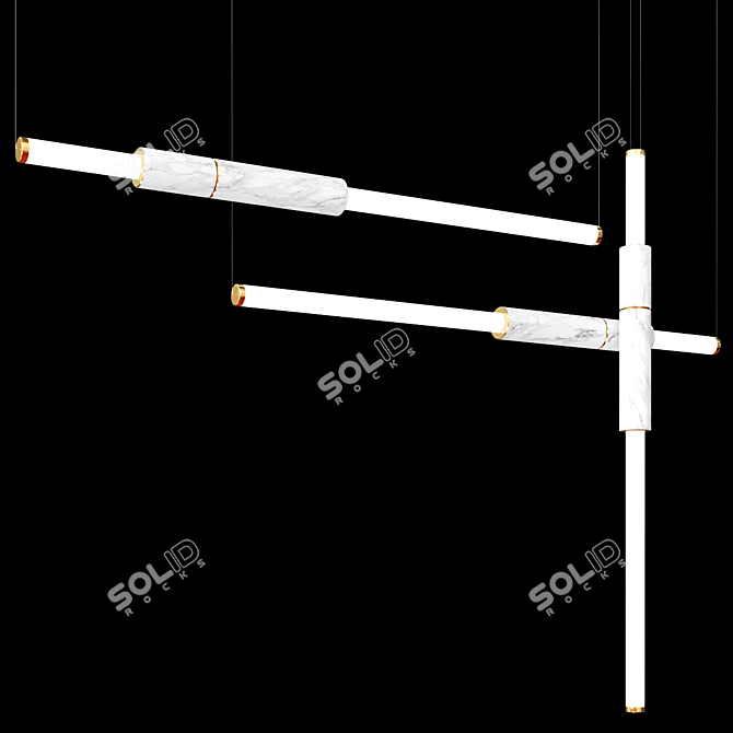 Sleek LED Light PIPE 3D model image 3