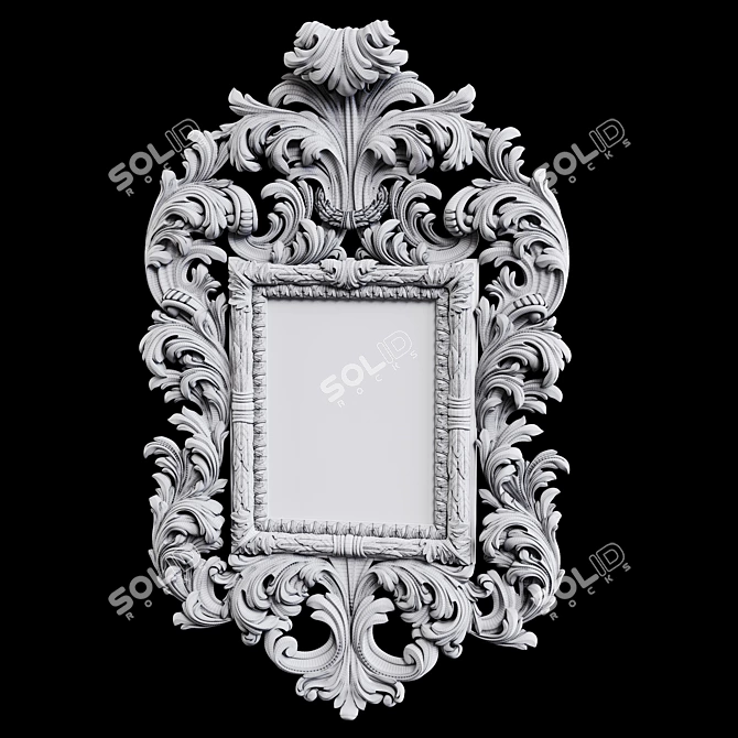 Carved Frame Painting 3 3D model image 4