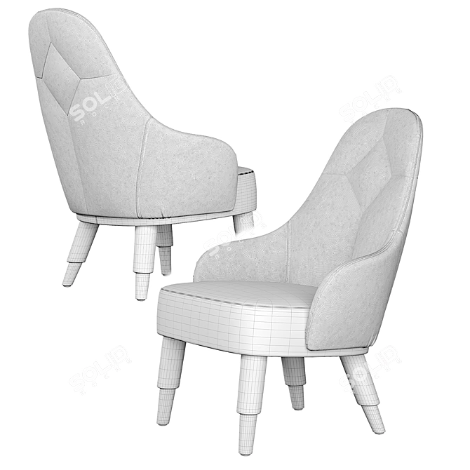 Award-Winning Emma Lounge Chair 3D model image 5