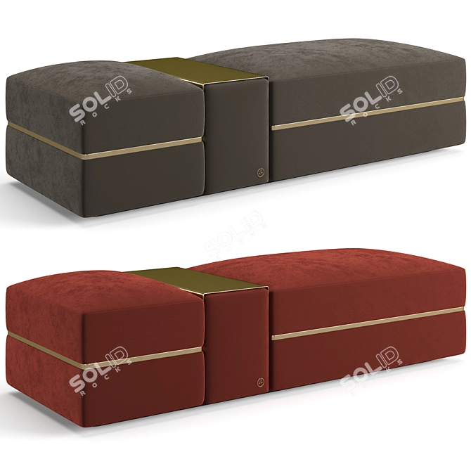 Luxence Maxime Ottoman Set 3D model image 2