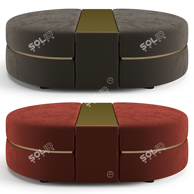 Luxence Maxime Ottoman Set 3D model image 4