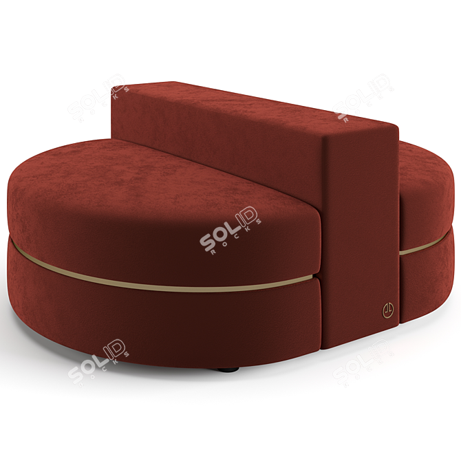 Luxence Maxime Ottoman Set 3D model image 5