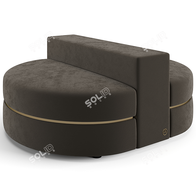 Luxence Maxime Ottoman Set 3D model image 6