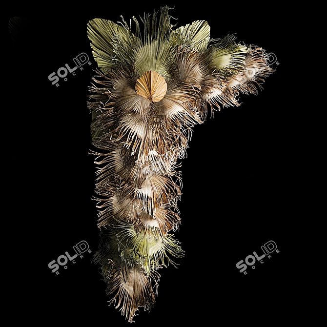 Palm Leaf Christmas Tree Decor 3D model image 5